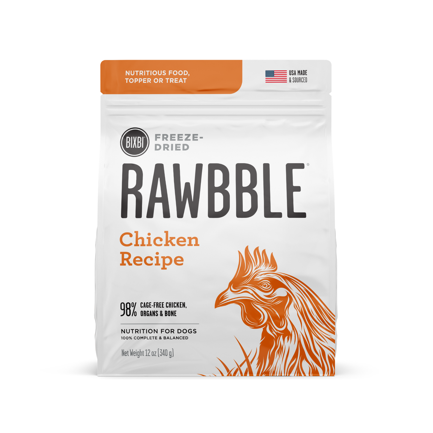 Bixbi Rawbble Freeze-Dried Dog Food | Chicken Recipe