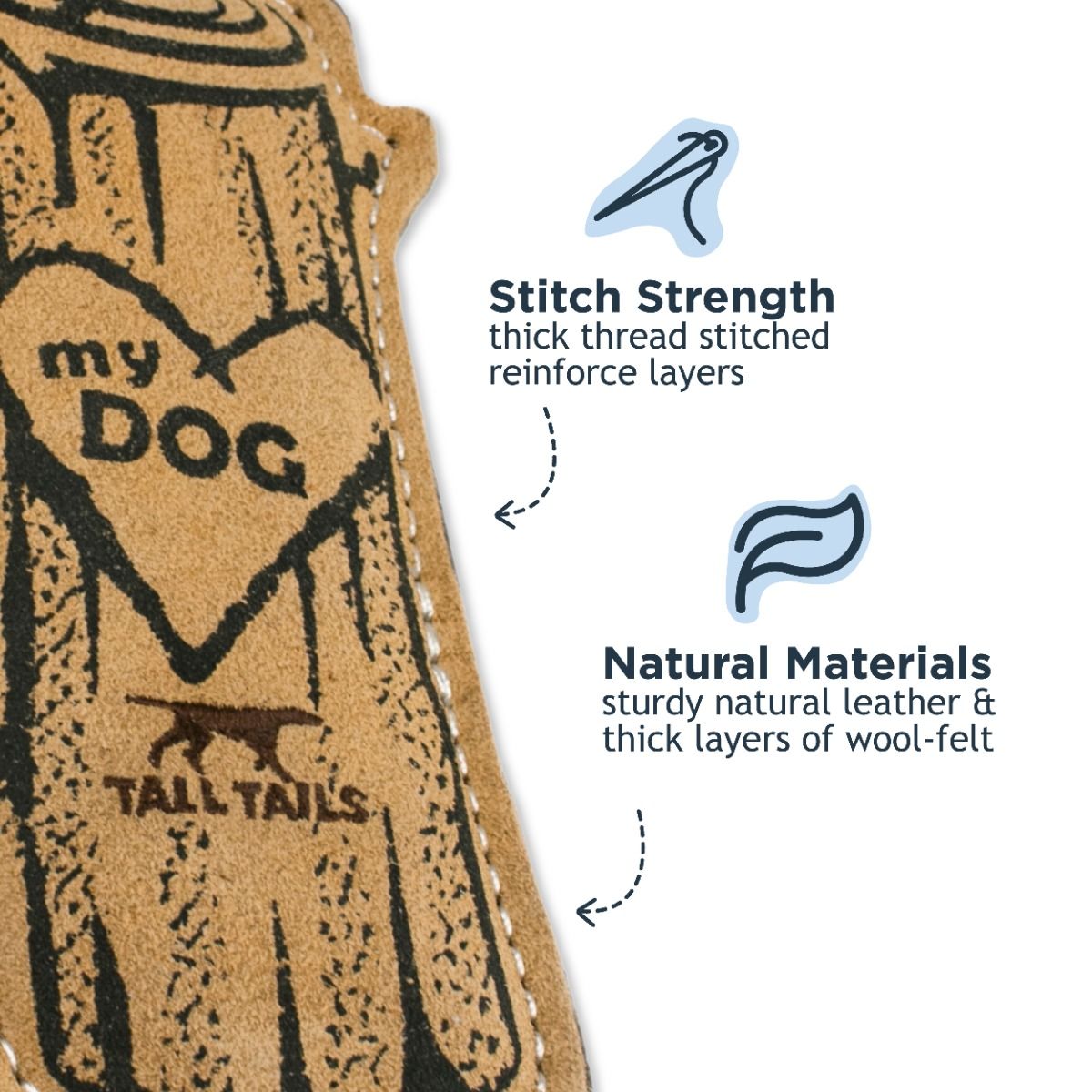 Tall Tails Leather & Wool Log