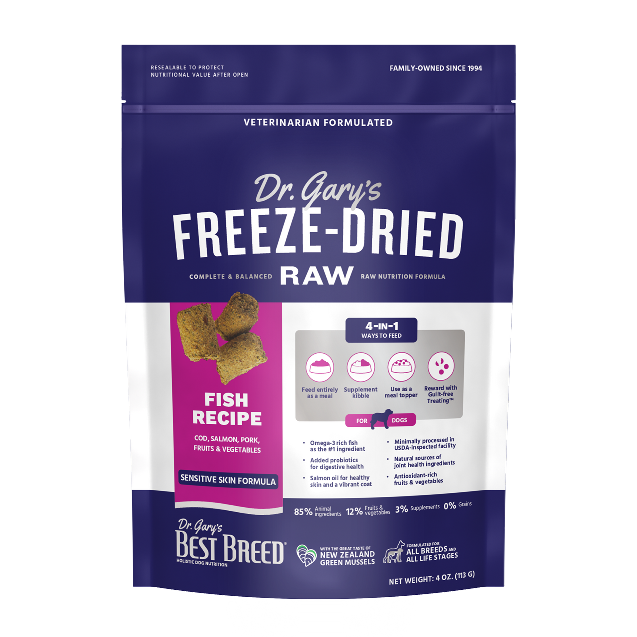 Dr. Gary's Best Breed Freeze-Dried Fish Recipe