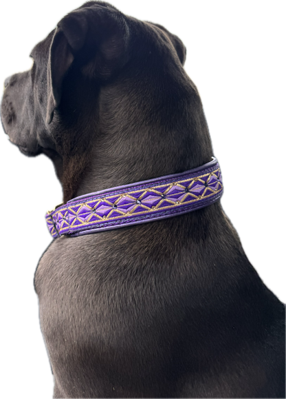 1" Purple Diamonds Luxe Limited Slip Collar