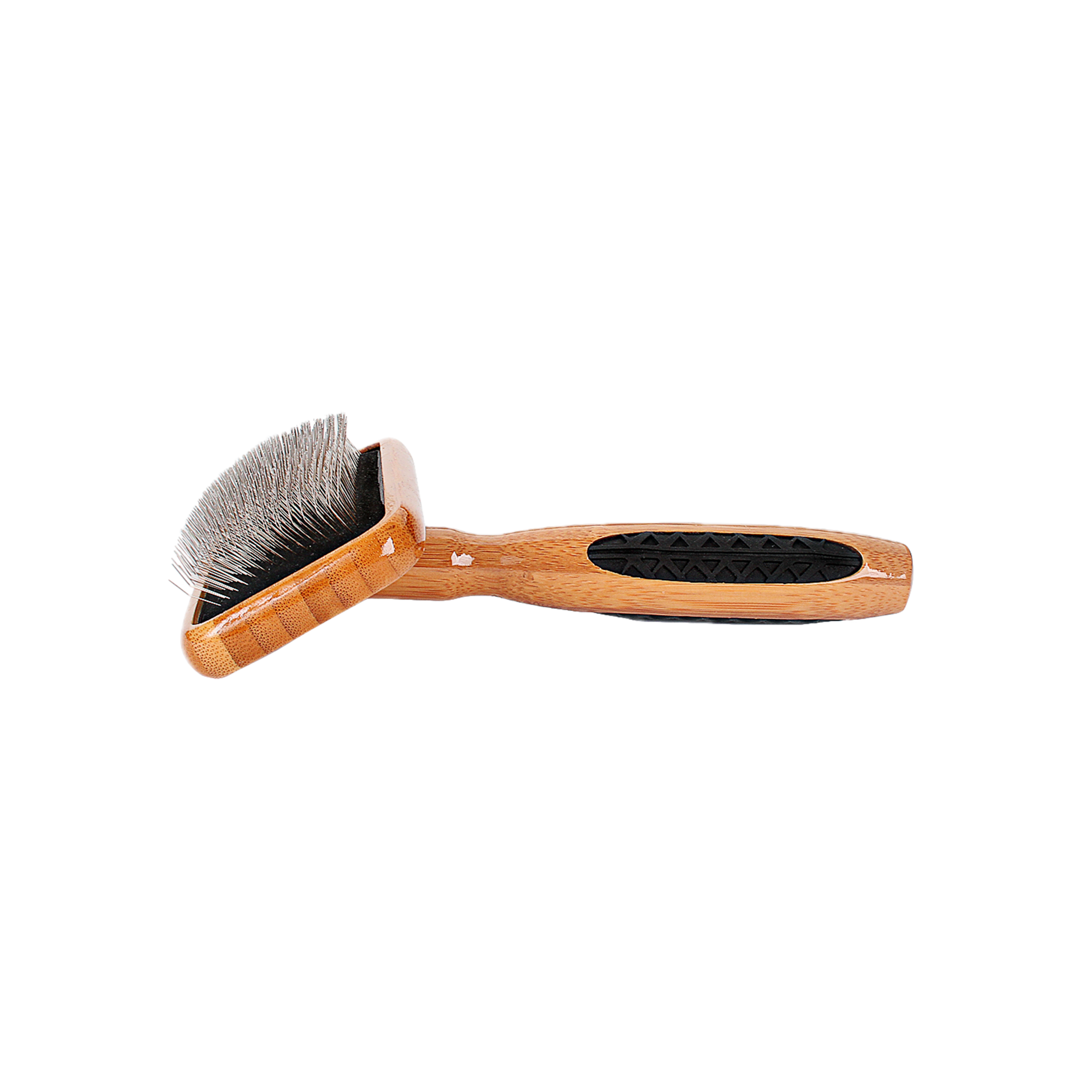 Bass Brushes Dog De-Matting Brush | 100% Premium Alloy Pin SOFT | Pure Bamboo Handle | Large Slicker