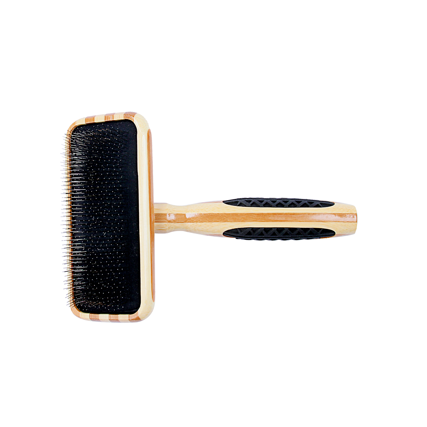 Bass Brushes Dog De-Matting Brush | 100% Premium Alloy Pin SOFT | Pure Bamboo Handle | Large Slicker