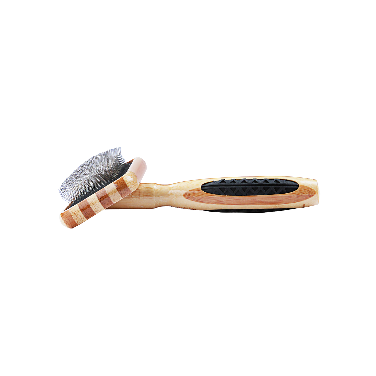 Bass Brushes Dog De-Matting Brush | 100% Premium Alloy Pin SOFT | Pure Bamboo Handle | Large Slicker