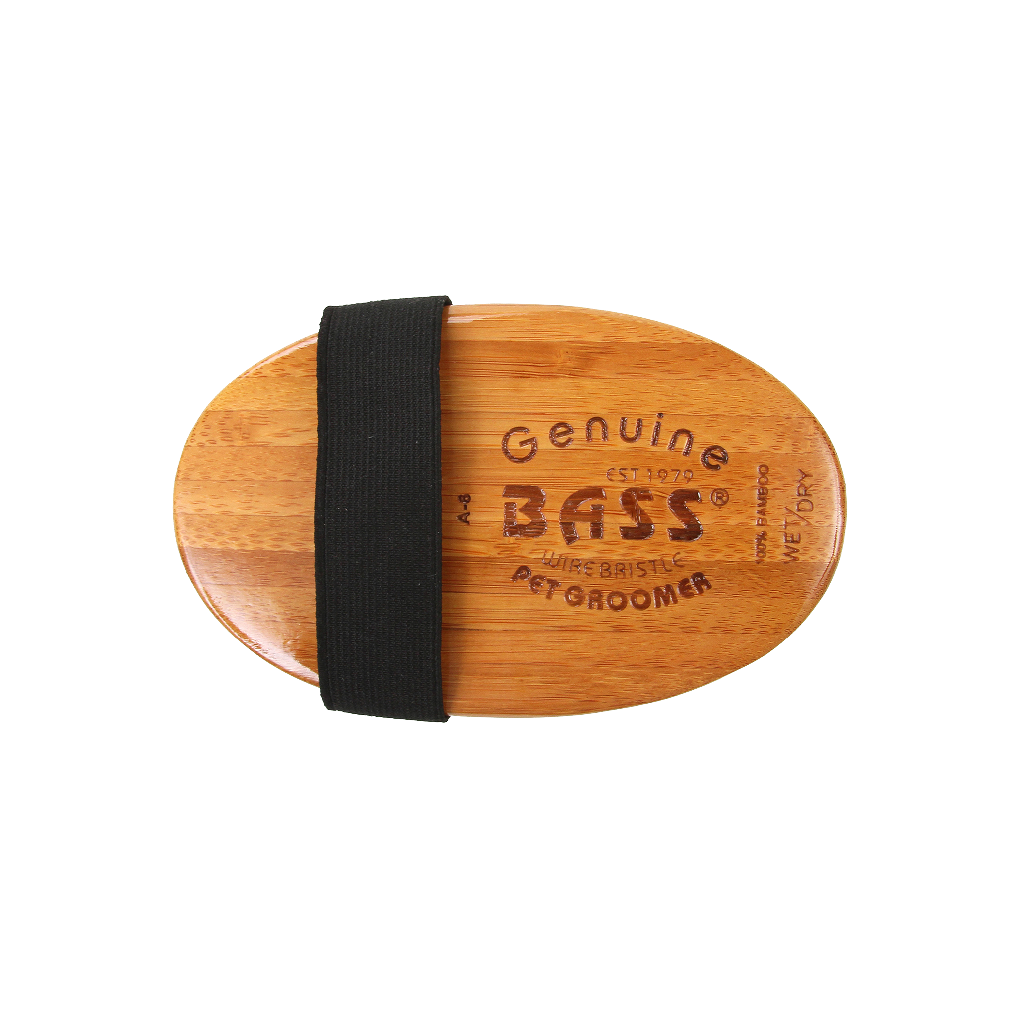 Bass Brushes Style & Detangle Pet Brush | 100% Premium Alloy Pin | Pure Bamboo Handle | Palm Style