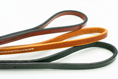 English Bridle Leather Braided Snap Lead (6')