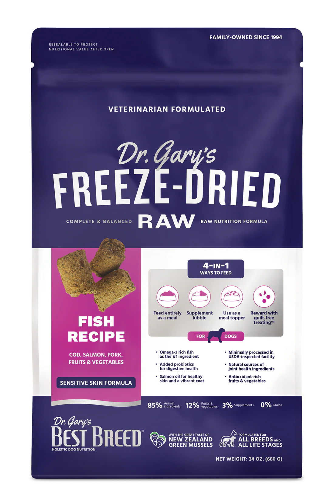 Dr. Gary's Best Breed Freeze-Dried Fish Recipe