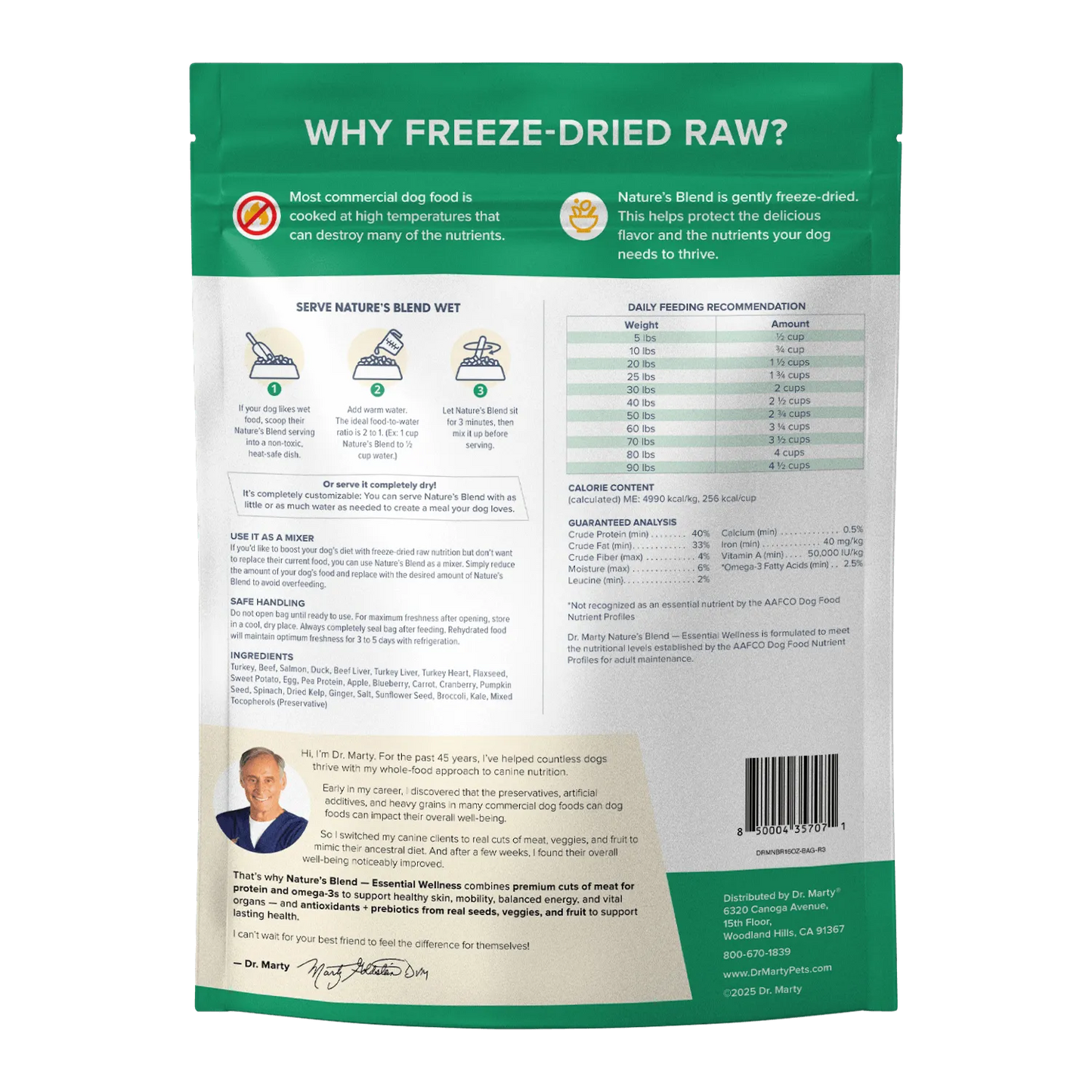 Dr. Marty Nature's Blend Essential Wellness Freeze-Dried Dog Food