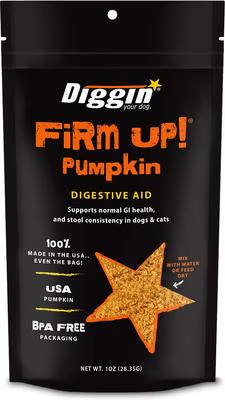 Diggin' Your Dog Firm Up! Pumpkin Digestive Aid Supplement for Dogs