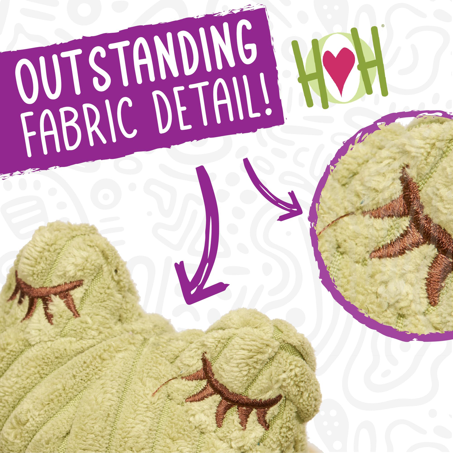 HuggleFleece FlufferKnottie Fiona the Frog Dog Toy