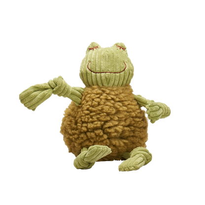 HuggleFleece FlufferKnottie Fiona the Frog Dog Toy