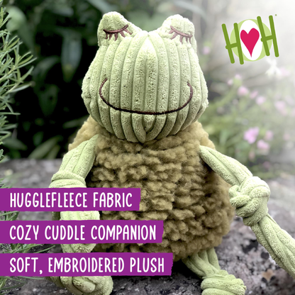 HuggleFleece FlufferKnottie Fiona the Frog Dog Toy