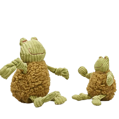 HuggleFleece FlufferKnottie Fiona the Frog Dog Toy
