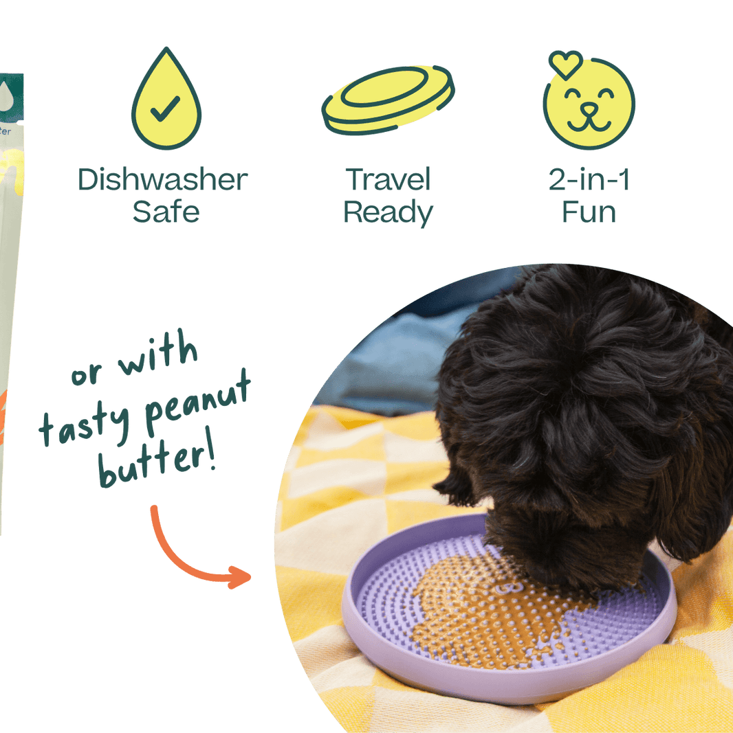 Woof Fly N Feed | Flying Disc & Lick Mat | Lavender