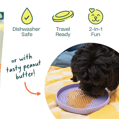 Woof Fly N Feed | Flying Disc & Lick Mat | Lavender