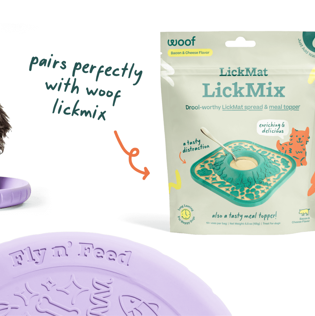 Woof Fly N Feed | Flying Disc & Lick Mat | Lavender