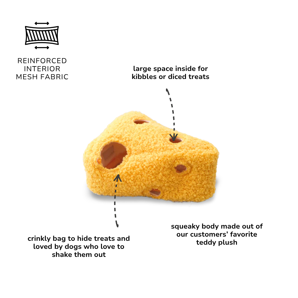 Lambwolf Fromage Cheese | Snuffle & Crinkle Toy