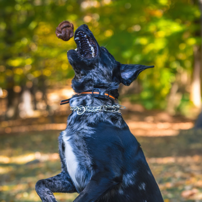 Huggle-Hide® Natural Leather Ball Dog Toy