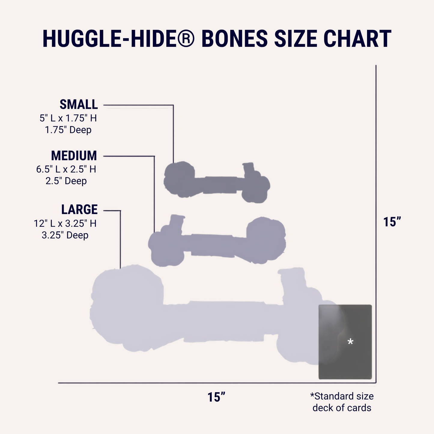 Huggle-Hide® Natural Leather Bone Dog Toy