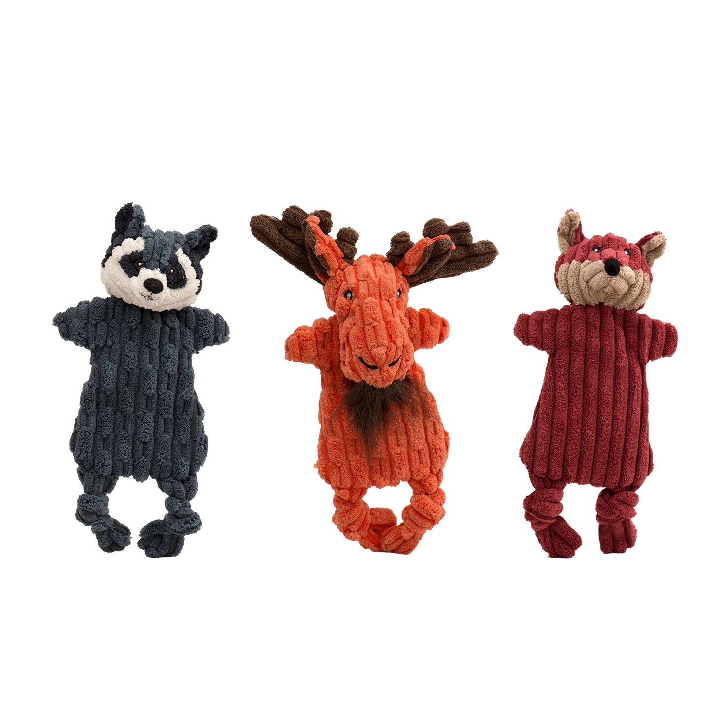Woodland HuggleFlatties™ Assorted Durable Plush Dog Toys (3pk)