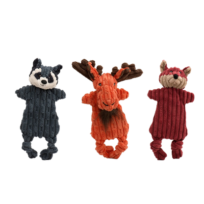 Woodland HuggleFlatties™ Assorted Durable Plush Dog Toys (3pk)