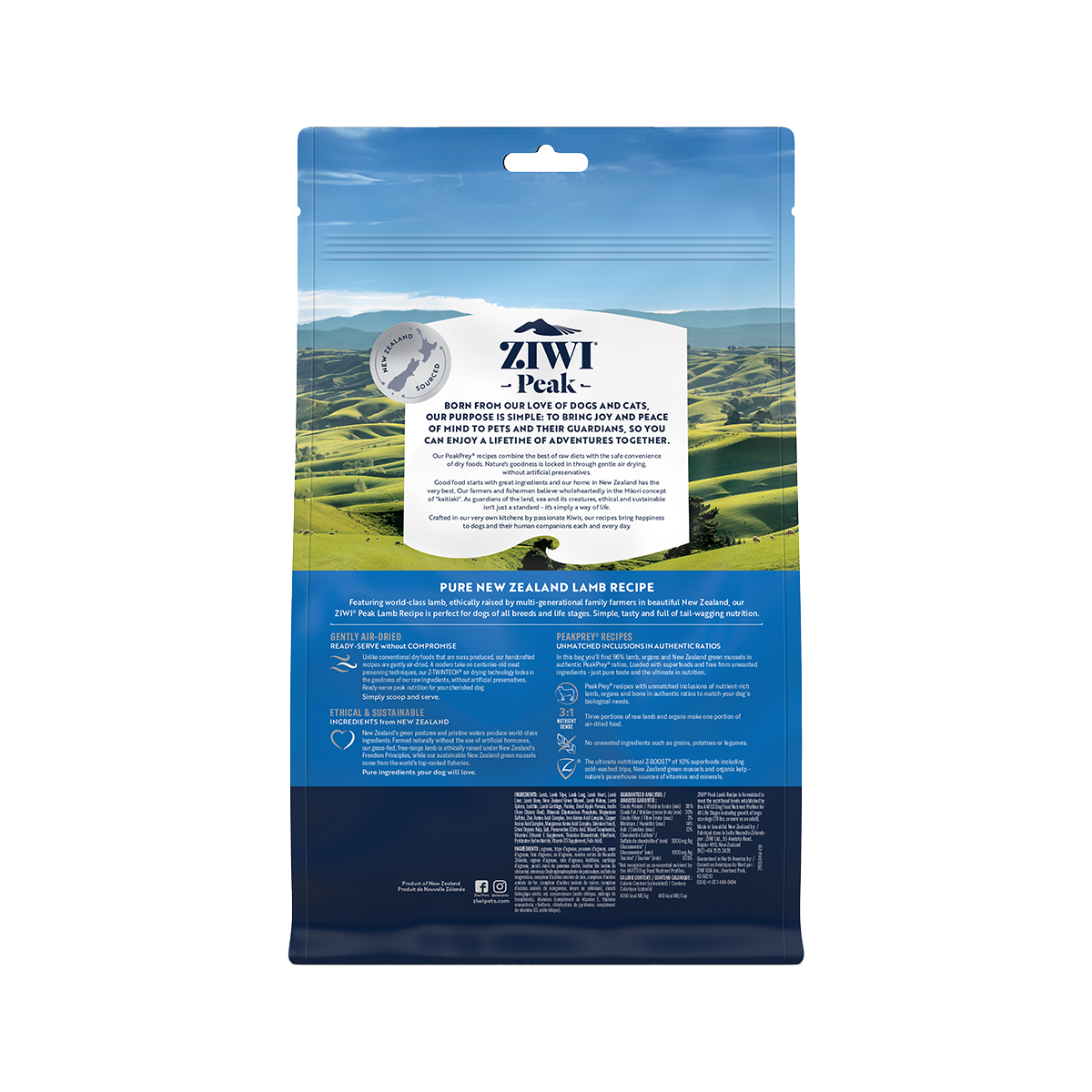 Ziwi Peak Lamb Air Dried Dog Food