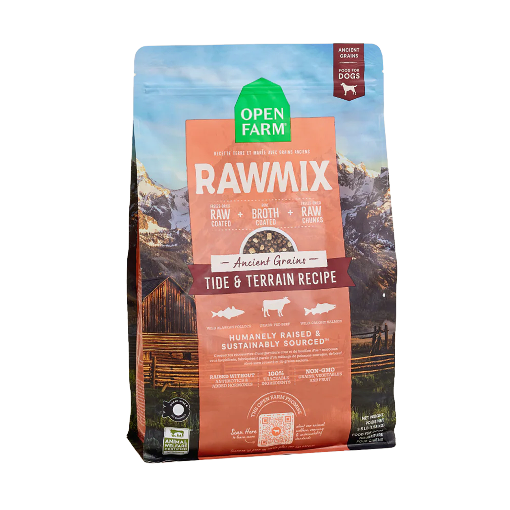 RawMix Tide & Terrain Ancient Grain Kibble