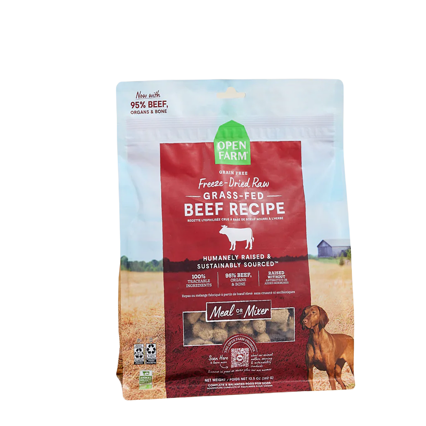 Open Farm Grass-Fed Beef Freeze Dried Raw Morsels for Dogs