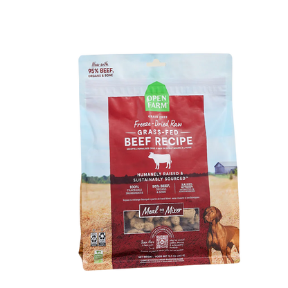 Open Farm Grass-Fed Beef Freeze Dried Raw Morsels for Dogs
