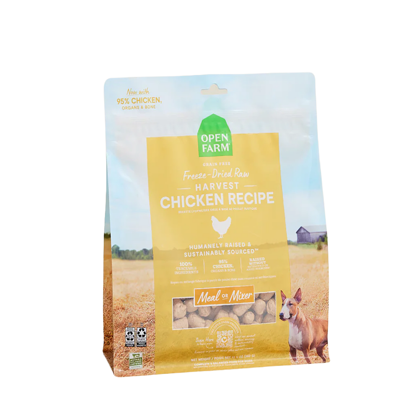 Open Farm Harvest Chicken Freeze Dried Raw Morsels for Dogs