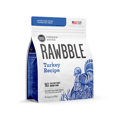 Bixbi Rawbble® Freeze-Dried Dog Food | Turkey Recipe