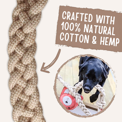 Stuey Sock Monkey Natural Rope Knottie® Dog Toy