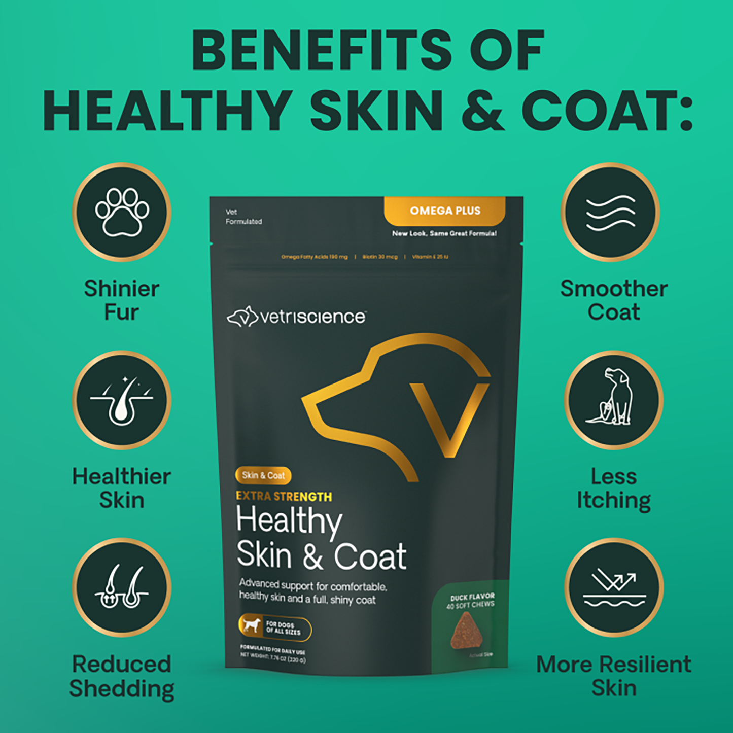 VetriScience Healthy Skin & Coat Chews