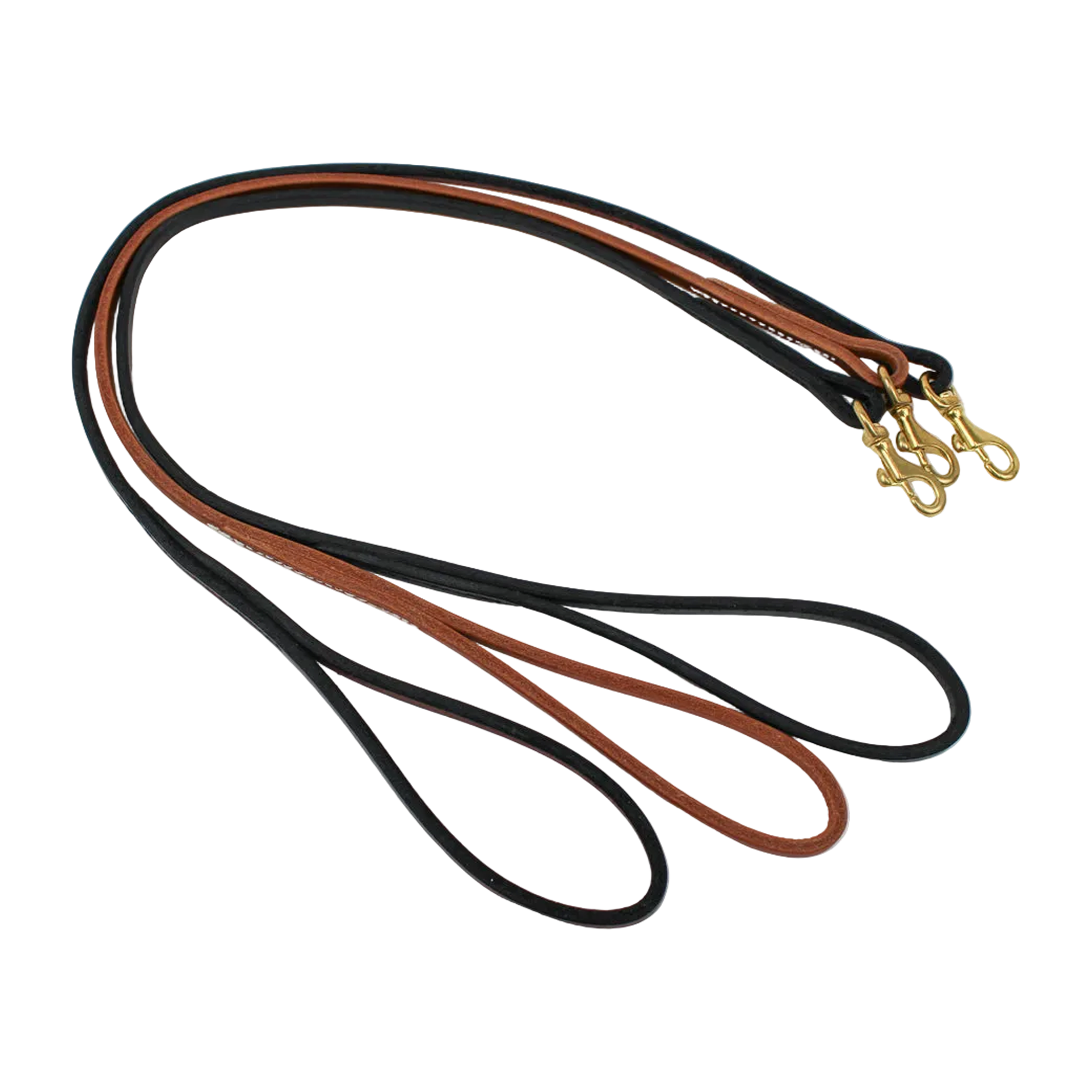 English Bridle Leather Stitched Snap Leash (6')