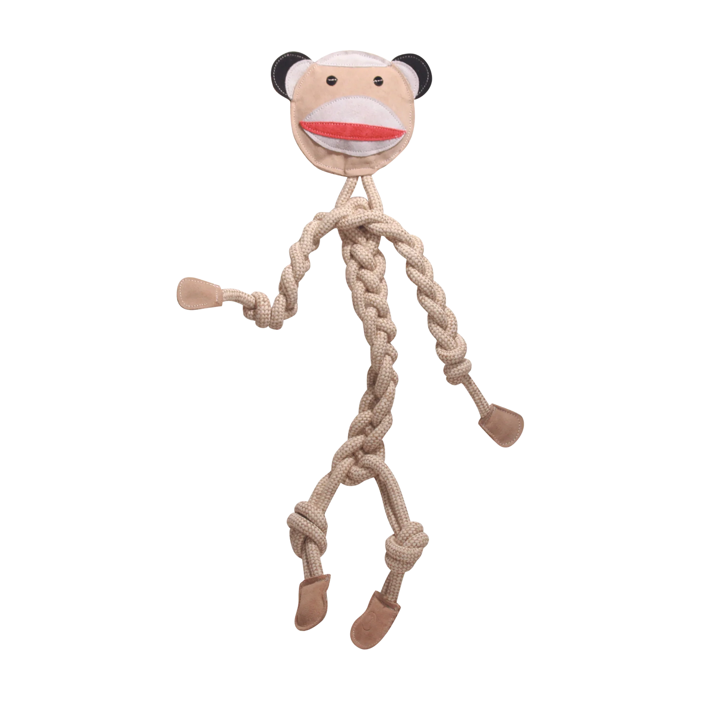 Stuey Sock Monkey Natural Rope Knottie® Dog Toy