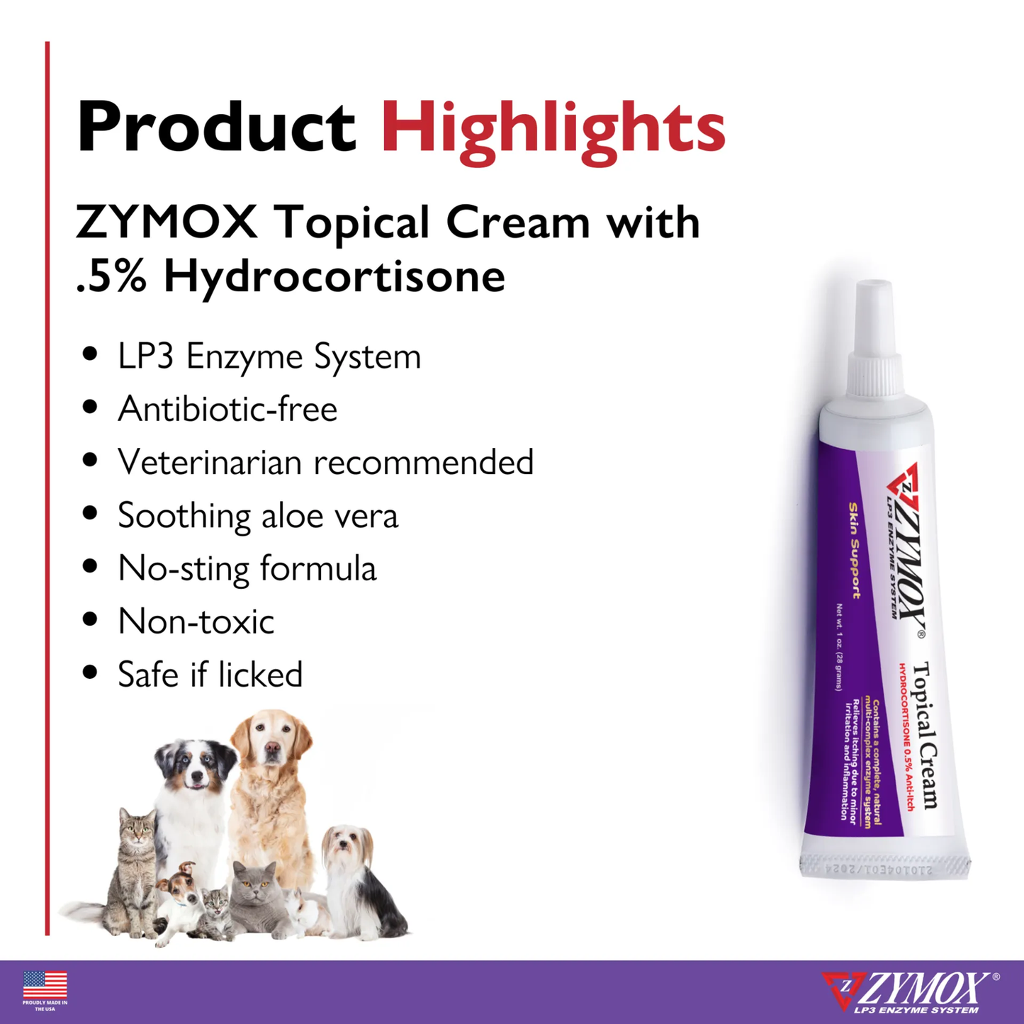 Zymox Topical Cream with Hydrocortisone