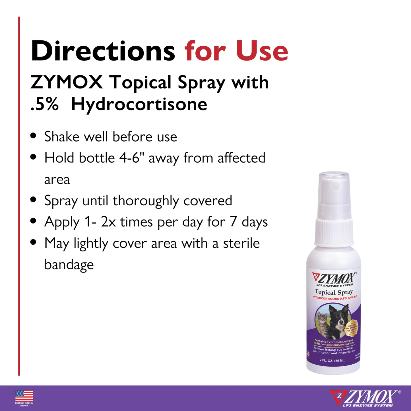 Zymox Topical Spray with Hydrocortisone