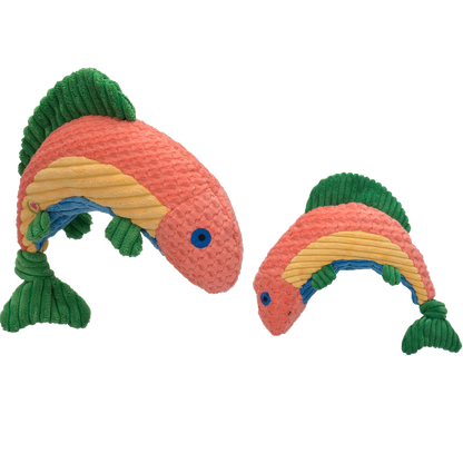 Raucous Rainbow Trout Knottie® Plush Dog Toy