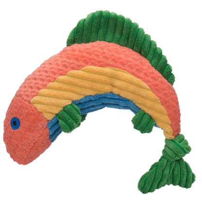 Raucous Rainbow Trout Knottie® Plush Dog Toy