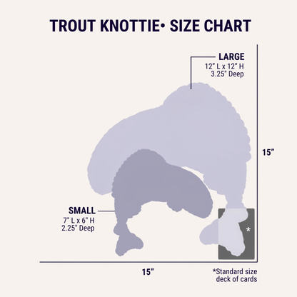 Raucous Rainbow Trout Knottie® Plush Dog Toy
