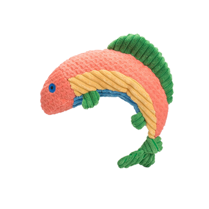 Raucous Rainbow Trout Knottie® Plush Dog Toy
