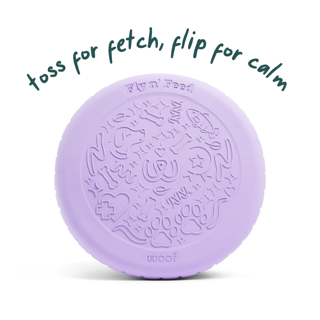 Woof Fly N Feed | Flying Disc & Lick Mat | Lavender
