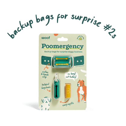 Woof Poomergency | Clip + Keychain + 3 Rolls