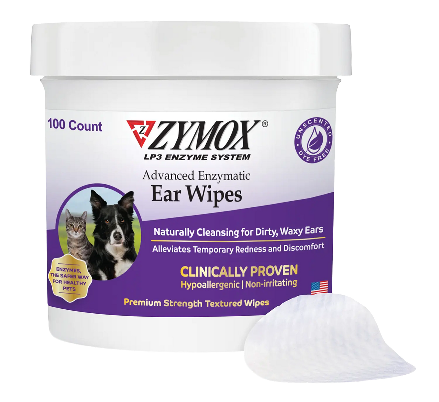 Zymox Advanced Enzymatic Ear Wipes