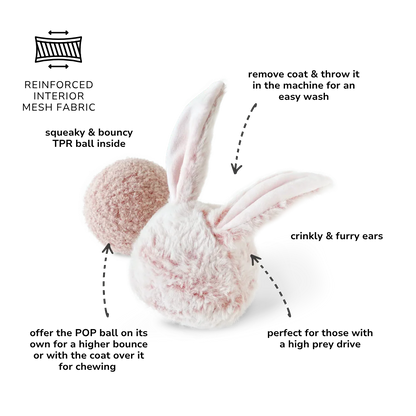 Lambwolf Bunny Pop | Bouncy Squeaky Toy