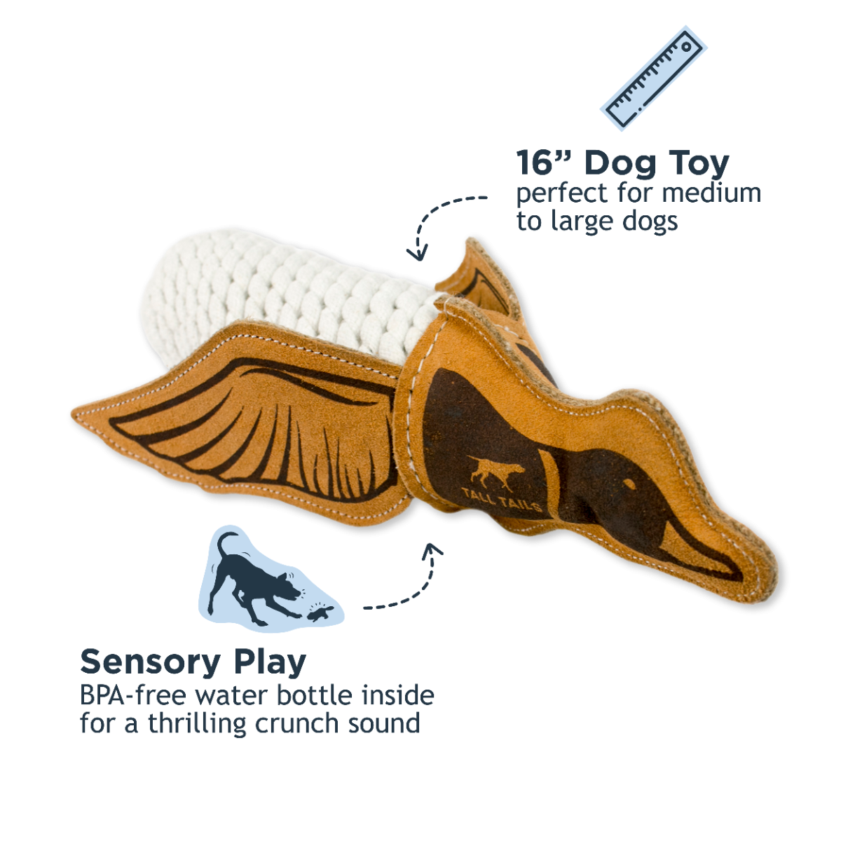 Tall Tails Leather & Rope Crunch Duck