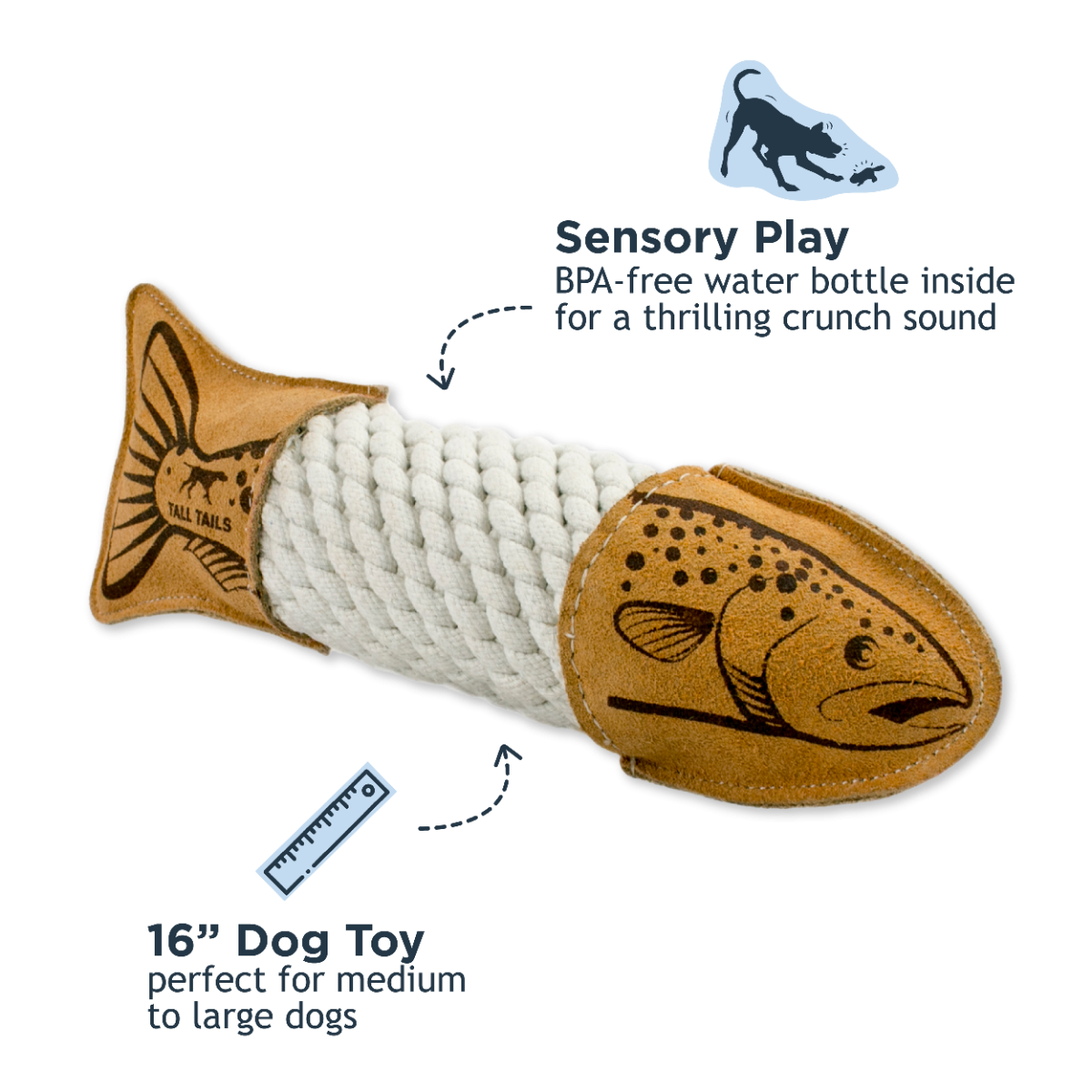 Tall Tails Leather & Rope Crunch Trout