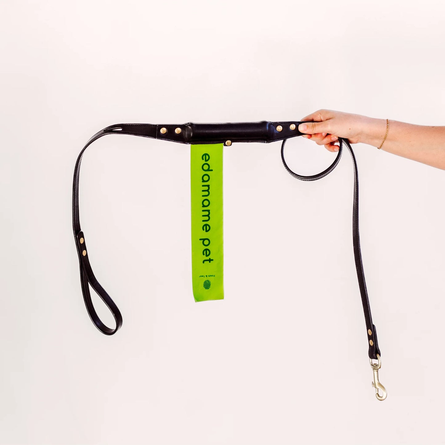 Edamame Pet Double Pod Leather Dog Leash