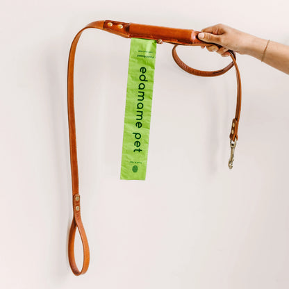 Edamame Pet Double Pod Leather Dog Leash