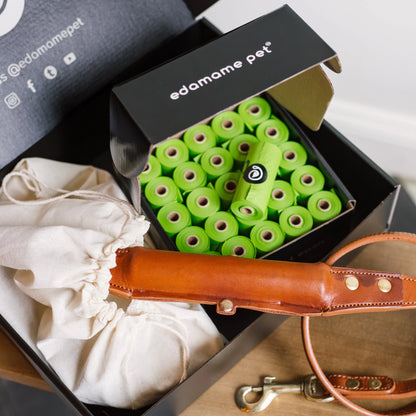 Edamame Pet Double Pod Leather Dog Leash